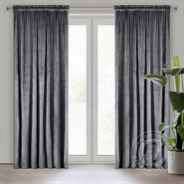 Záves ROSA na páske grafitový 140x270cm