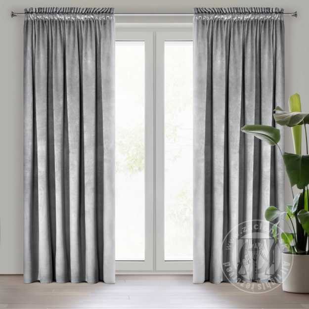 Záves ROSA na páske strieborný 140x270cm