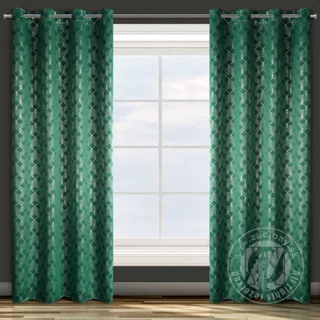 Záves POLI na krúžkoch zelený 140x250 cm