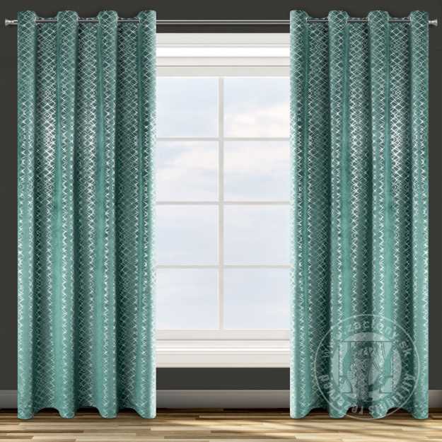 Záves MOLY na krúžkoch tmavozelený 140x250cm