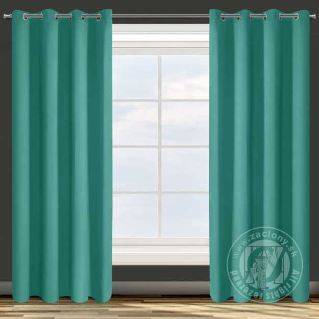 Záves PARISA na krúžkoch tyrkysový 135x250cm