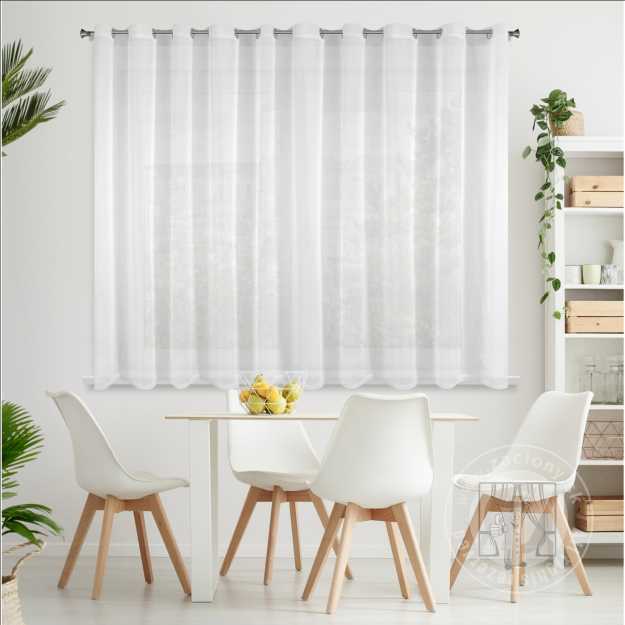 Záclona LUCY na krúžkoch biela 400x150cm