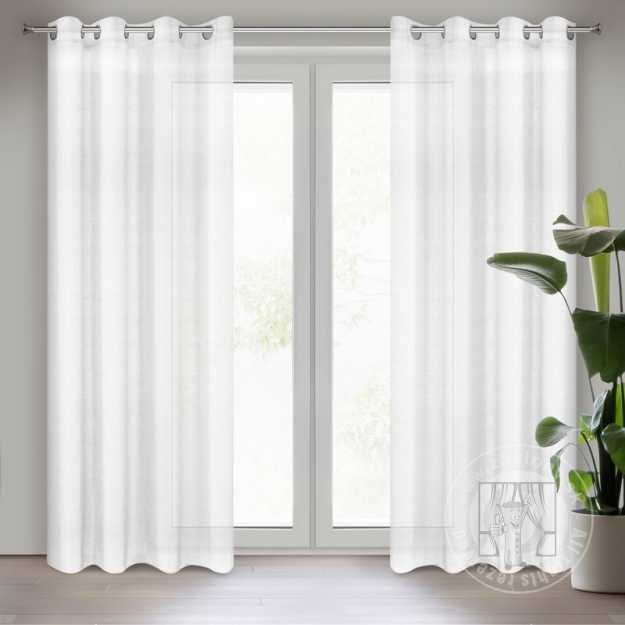 Záclona REBECCA na krúžkoch biela 140x250cm