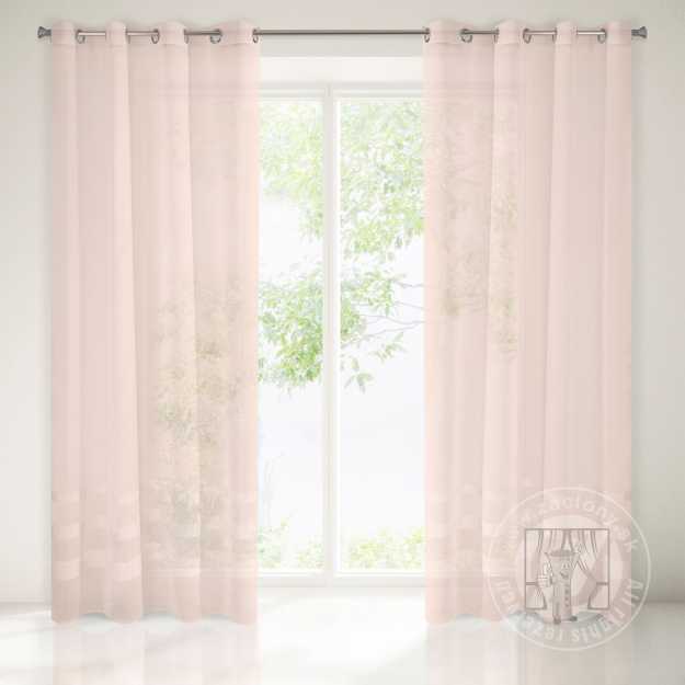 Záclona EFIL na krúžkoch rúžová 140x250cm