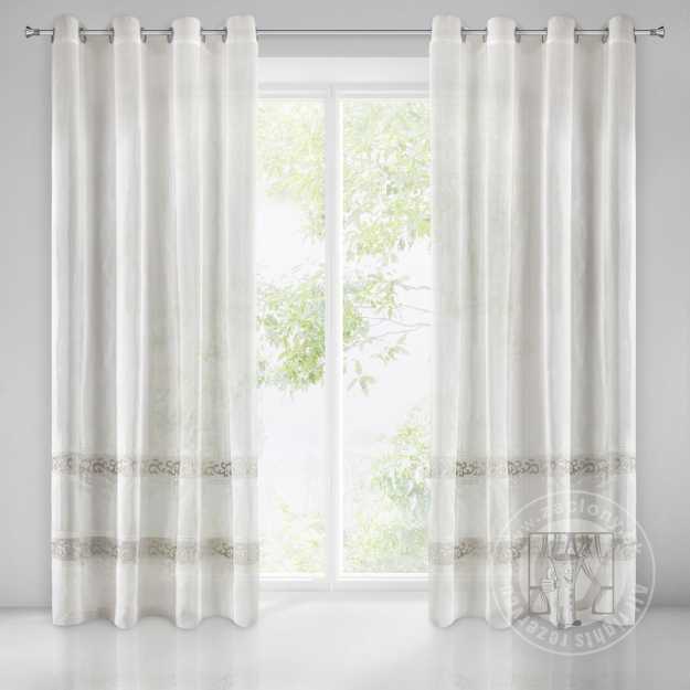 Záclona ANNE na krúžkoch béžová 140x270cm