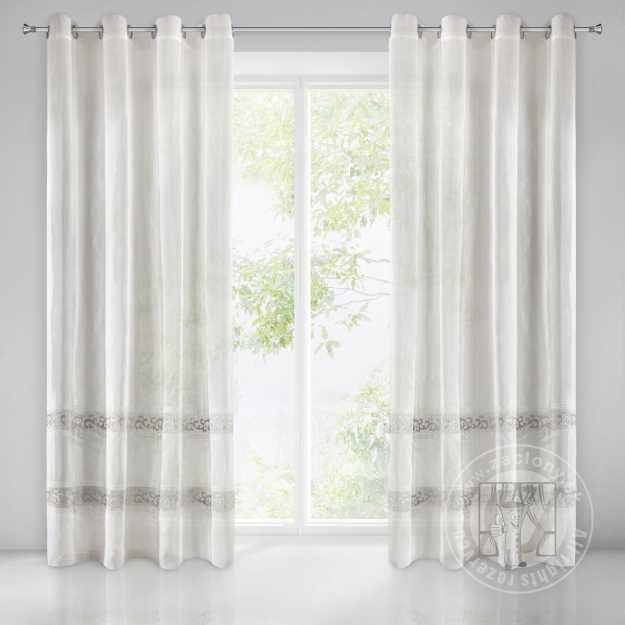 Záclona ANNE na krúžkoch sivá 140x270cm