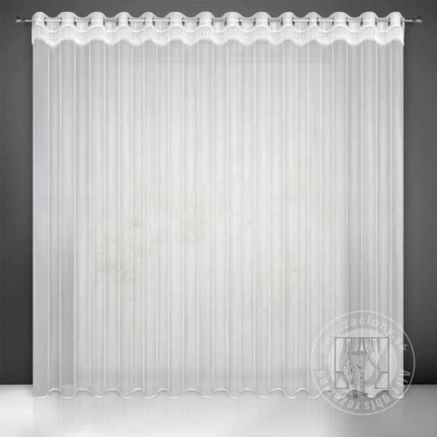 Záclona Sari na krúžkoch biela 350x250 cm