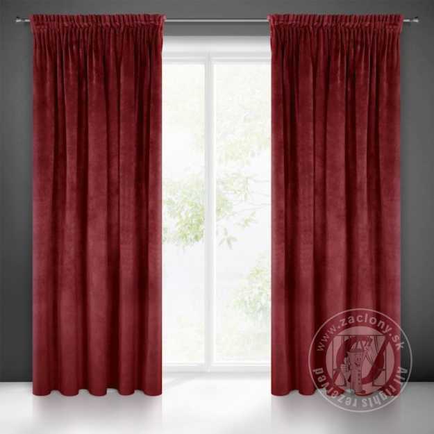Záves RIA na páske tmavý bordový 140x270cm