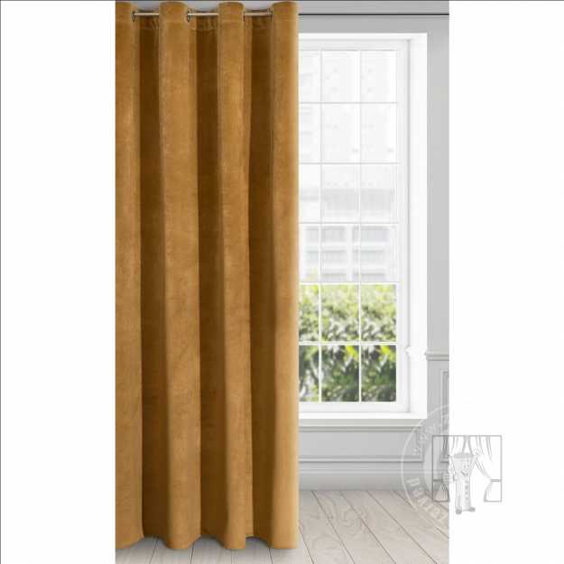 Záves RIA na krúžkoch medový 140x250cm