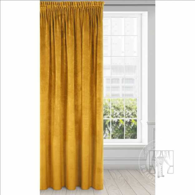 Záves RIA na páske horčicový 140x270cm