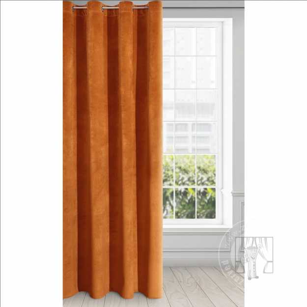 Záves RIA na krúžkoch oranžový 140x250cm