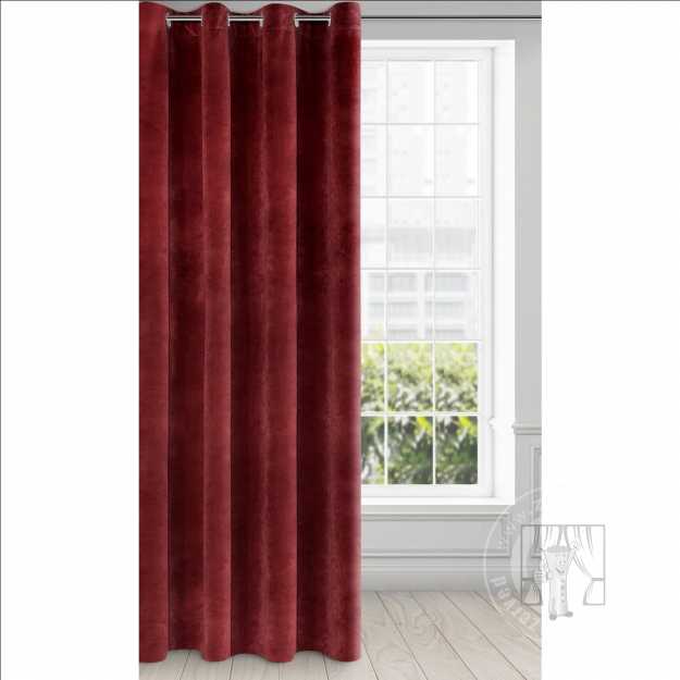 Záves RIA na krúžkoch bordový 140x250cm