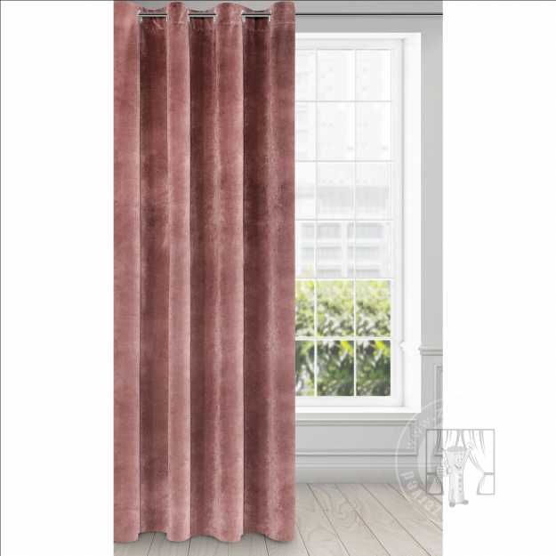 Záves RIA na krúžkoch staroružový 140x250cm