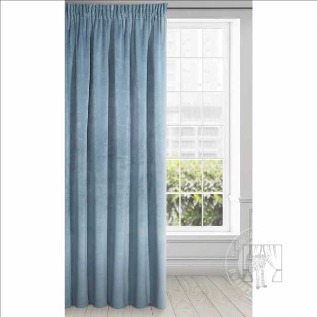 Záves RIA na páske modrý 140x270cm