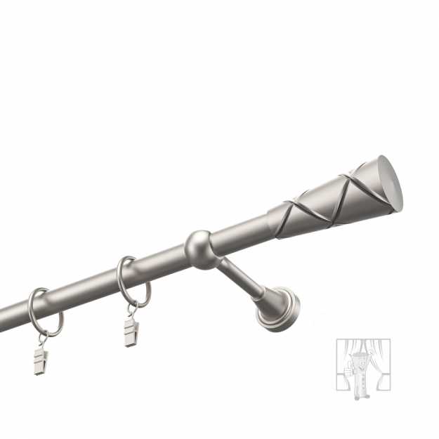 Kovová garniža TRAPEZIUM Satin Nikel