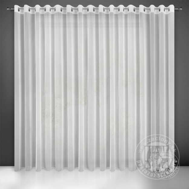 Záclona ESEL na krúžkoch biela 400x250 cm