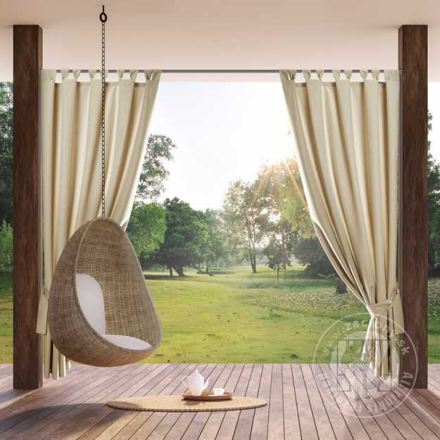 Záves na terasu GARDEN na pútkach béžový