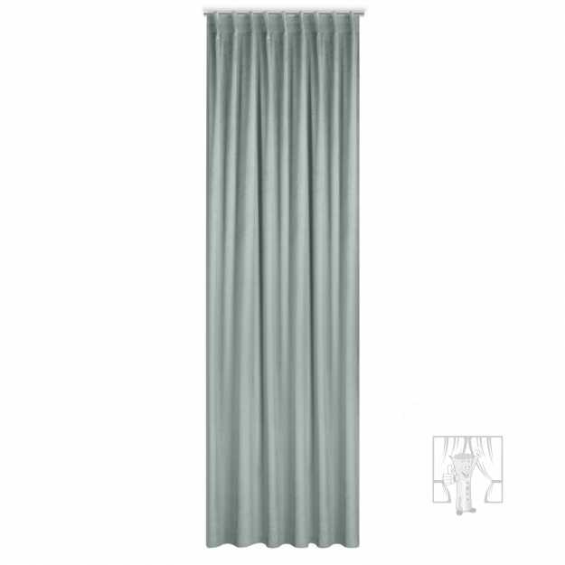 Záves MADLEN na flex páske  sivý 140x300cm