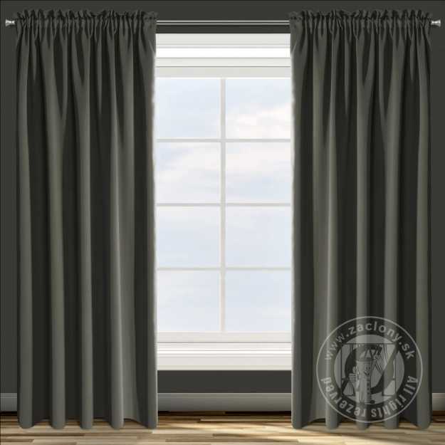 Záves PARISA na páske grafitový 135x270cm