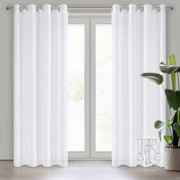 Záclona ESIM na krúžkoch biela 140x250cm