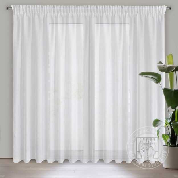 Záclona REBECCA na páske biela 400x250cm