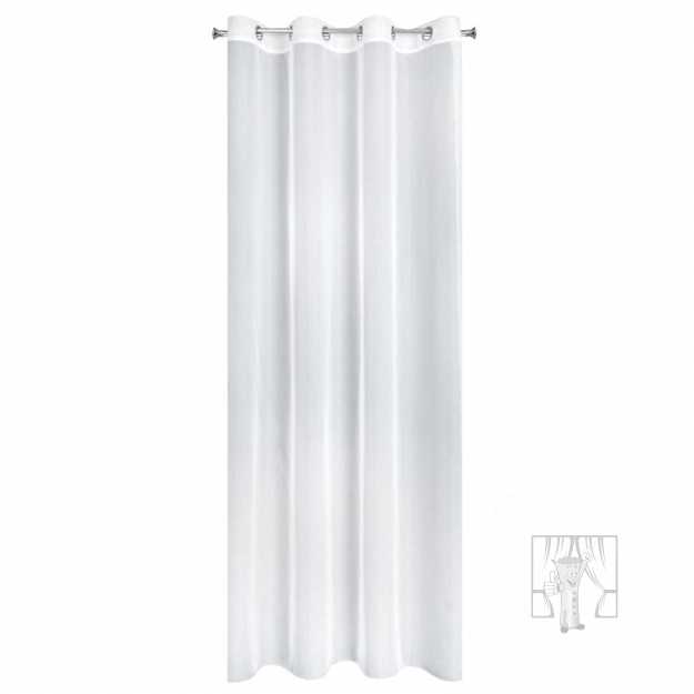 Záclona MIREA na krúžkoch biela s lesklou niťou 140x260cm 