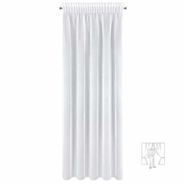 Záclona MIREA na páske biela s lesklou niťou 140x270cm