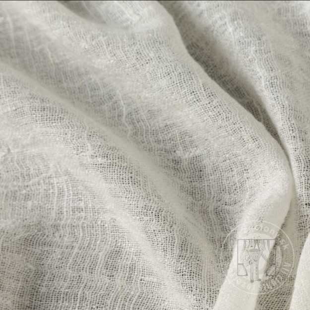 Záclona metráž 43050 s prímesou ľanu prírodná biela, 290 cm