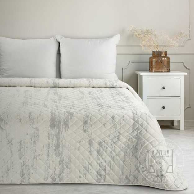 Prehoz na posteľ BLINK3 170x210cm biela/strieborná