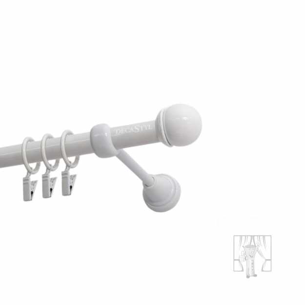 Kovová garniža TODI Biela lesklá