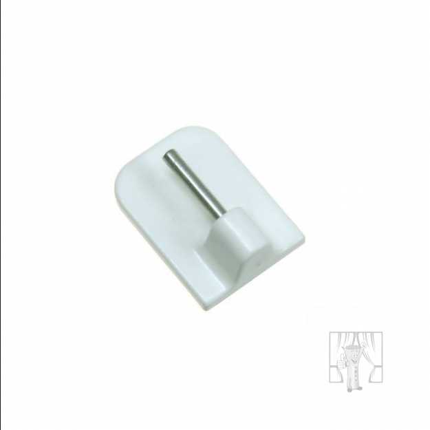 Samolepiaci háčik na vitrážovú tyč - biely 1ks