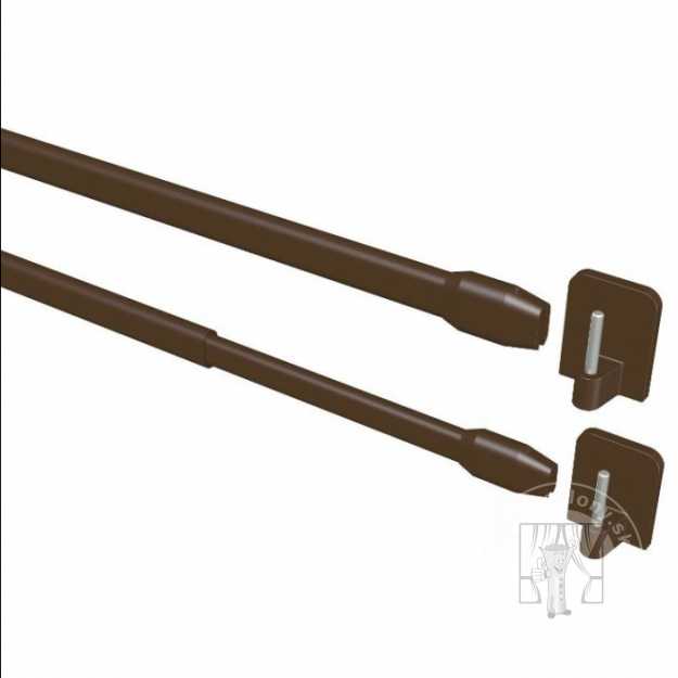 Vitrážková výsuvná tyč - 2 ks/bal Hnedá