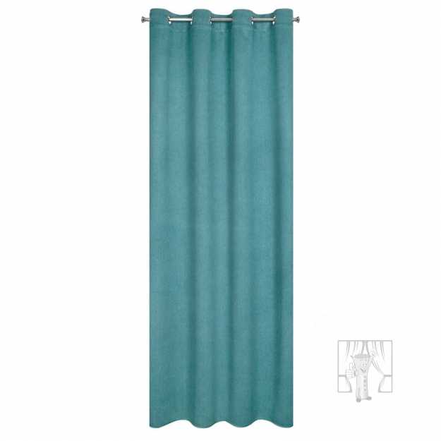 Zatemňovací záves CARLO na krúžkoch 135x250cm tyrkysový