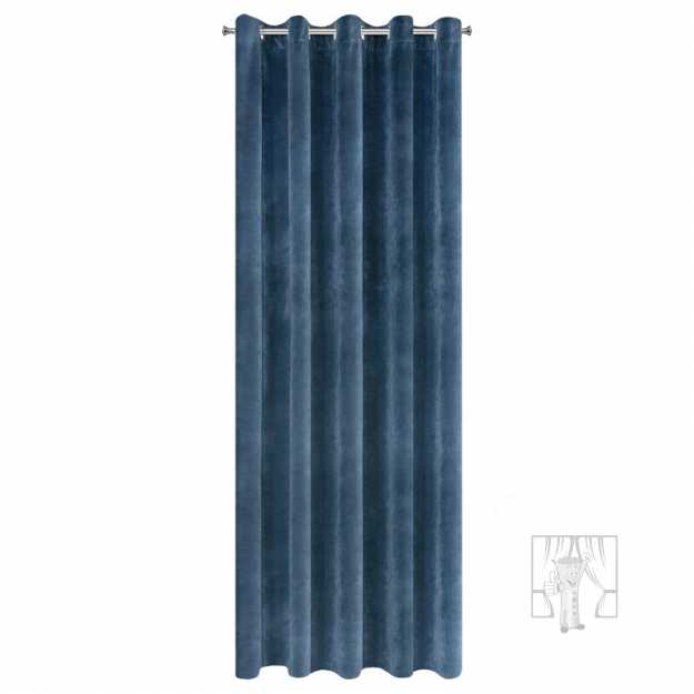 Záves VILLA na krúžkoch granátový 140x250cm