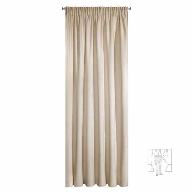 Záves VILLA na páske béžový 140x270cm