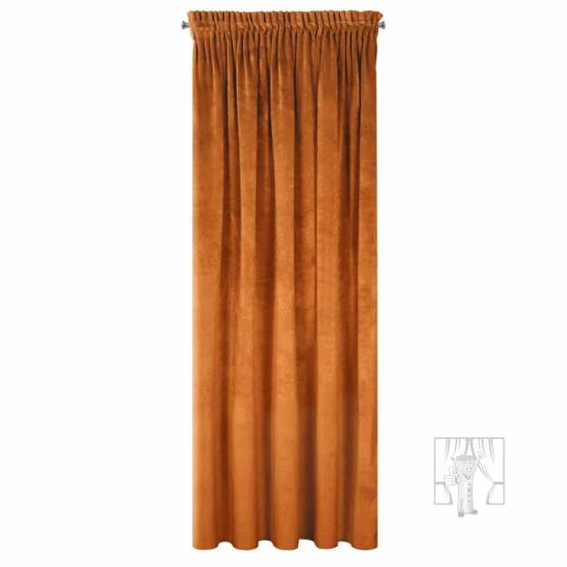 Záves VILLA na páske tehlový 140x270cm