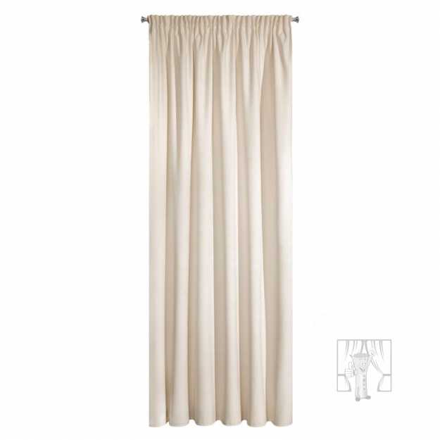 Záves VILLA na páske svetlý béžový 140x270cm