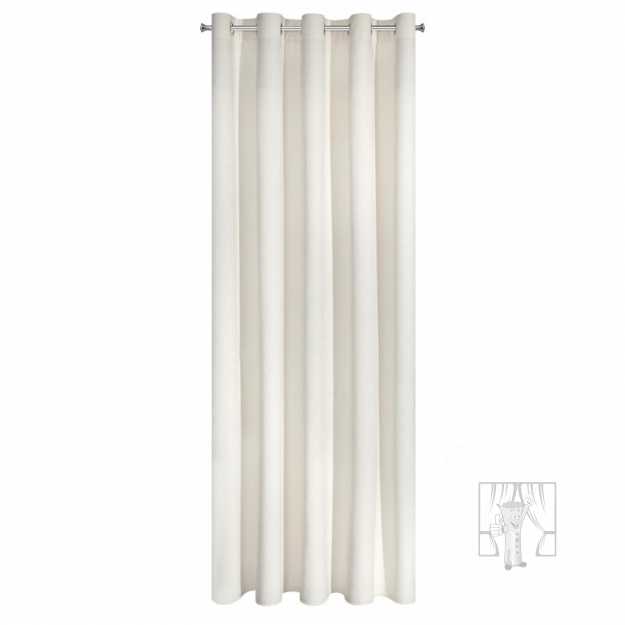 Záves VILLA na krúžkoch krémový 140x250cm