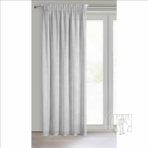 Záves ALEKSA na páske strieborný 140x270cm