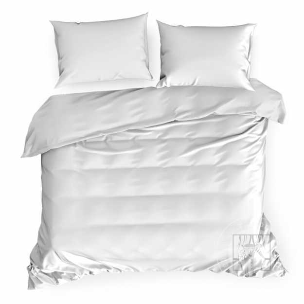 Posteľná bielizeň z bavlneného saténu NOVA3 140x200cm + 70x90cm, biela