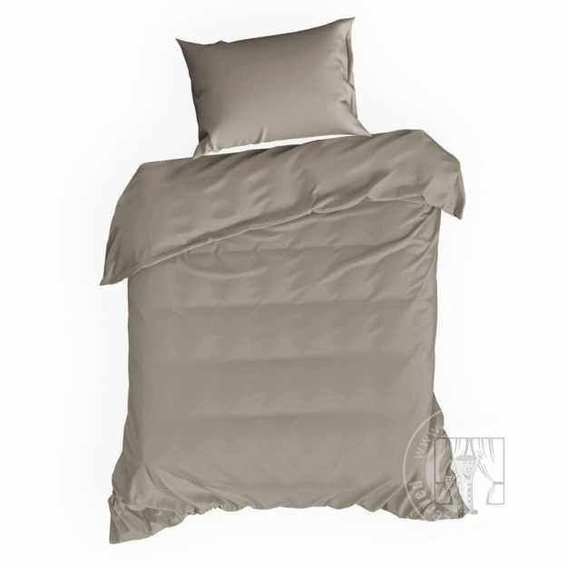Posteľná bielizeň z bavlneného saténu NOVA3 140x200cm + 70x90cm, kávová