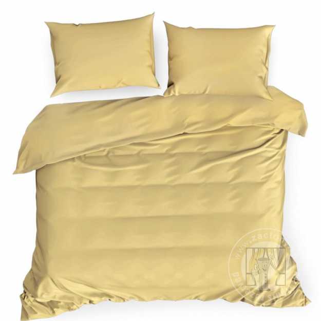 Posteľná bielizeň z bavlneného saténu NOVA3 140x200cm + 70x90cm, horčicová