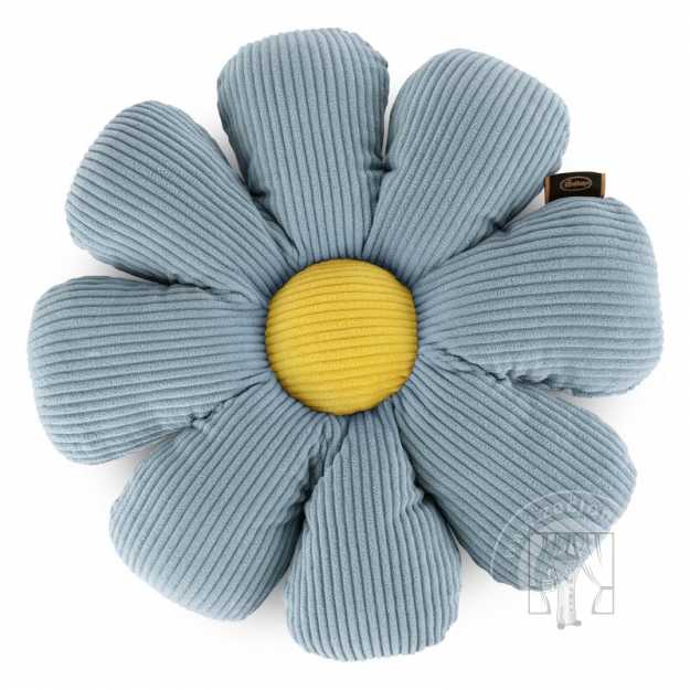 Dekoračný vankúš FLOWER 37x37cm modrý