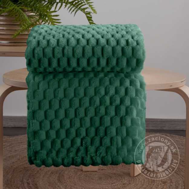 Deka z mikroflanelu CINDY6 170x210cm tmavozelená