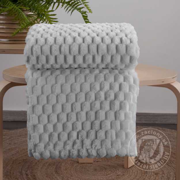 Deka z mikroflanelu CINDY6 170x210cm strieborná