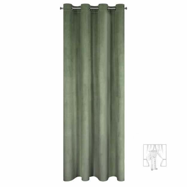 Záves MELANIE na krúžkoch olivový 140x250cm