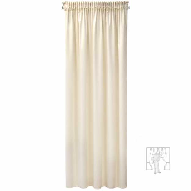 Záves PIERRE CARDIN SIBEL na páske krémový 140x270cm