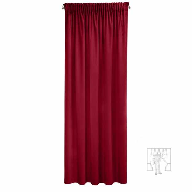 Záves PIERRE CARDIN SIBEL na páske bordový 140x270cm