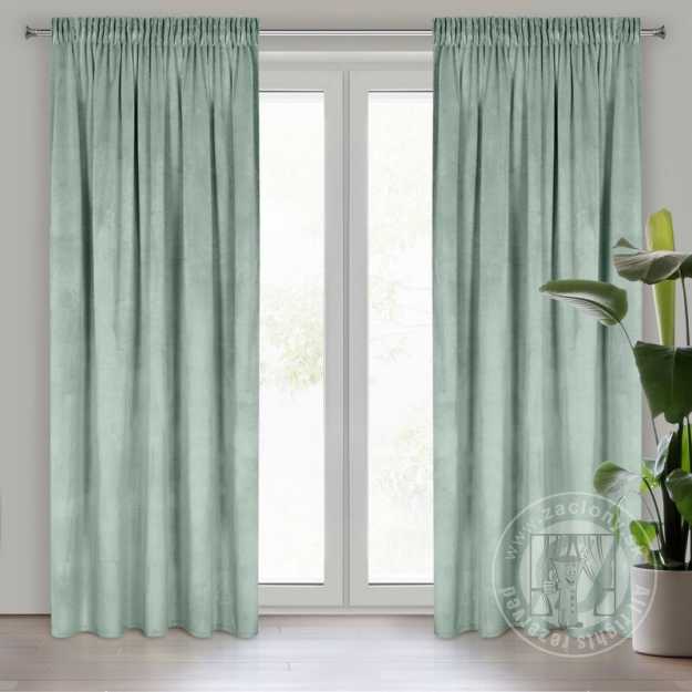 Záves MELANIE na páske svetlý mätový 140x270cm