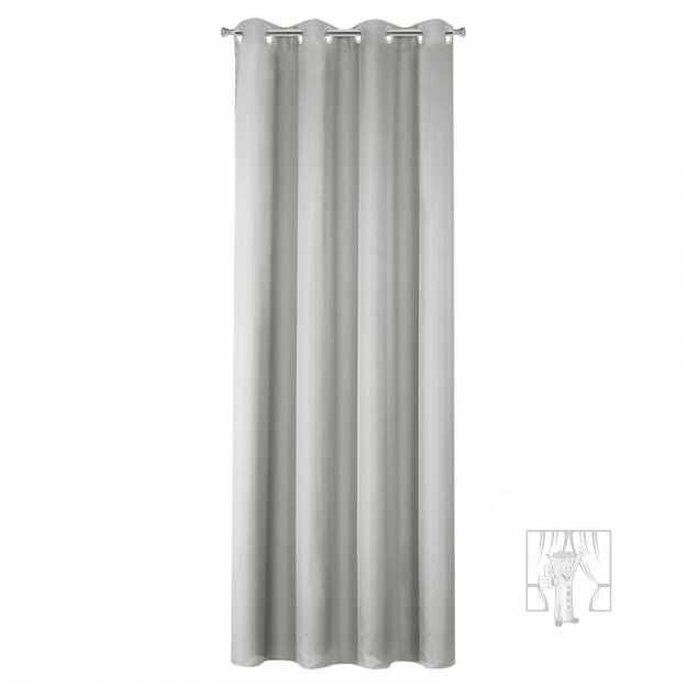 Záves RITA na krúžkoch oceľový 140x250cm